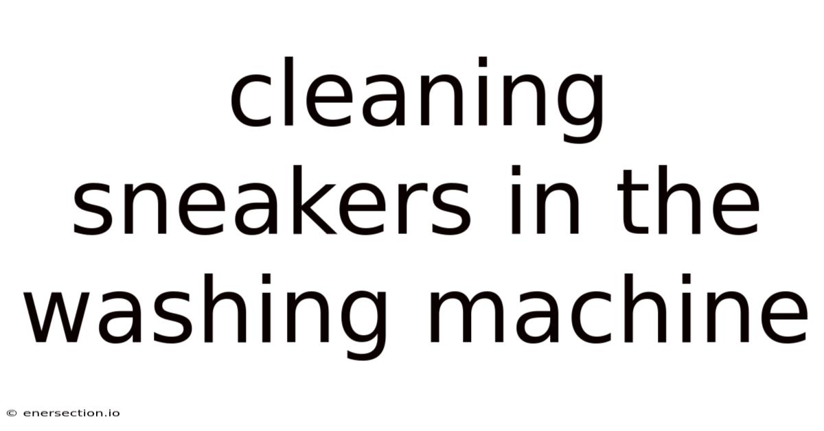 Cleaning Sneakers In The Washing Machine