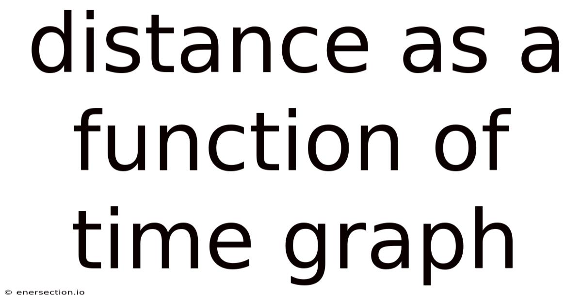 Distance As A Function Of Time Graph
