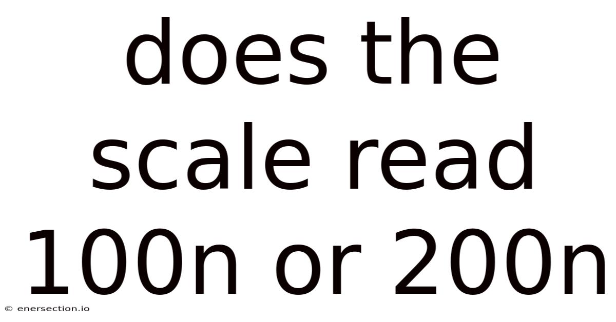 Does The Scale Read 100n Or 200n