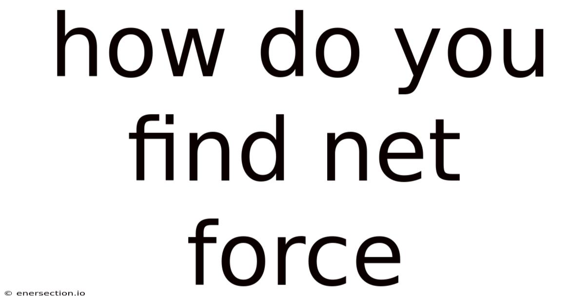 How Do You Find Net Force
