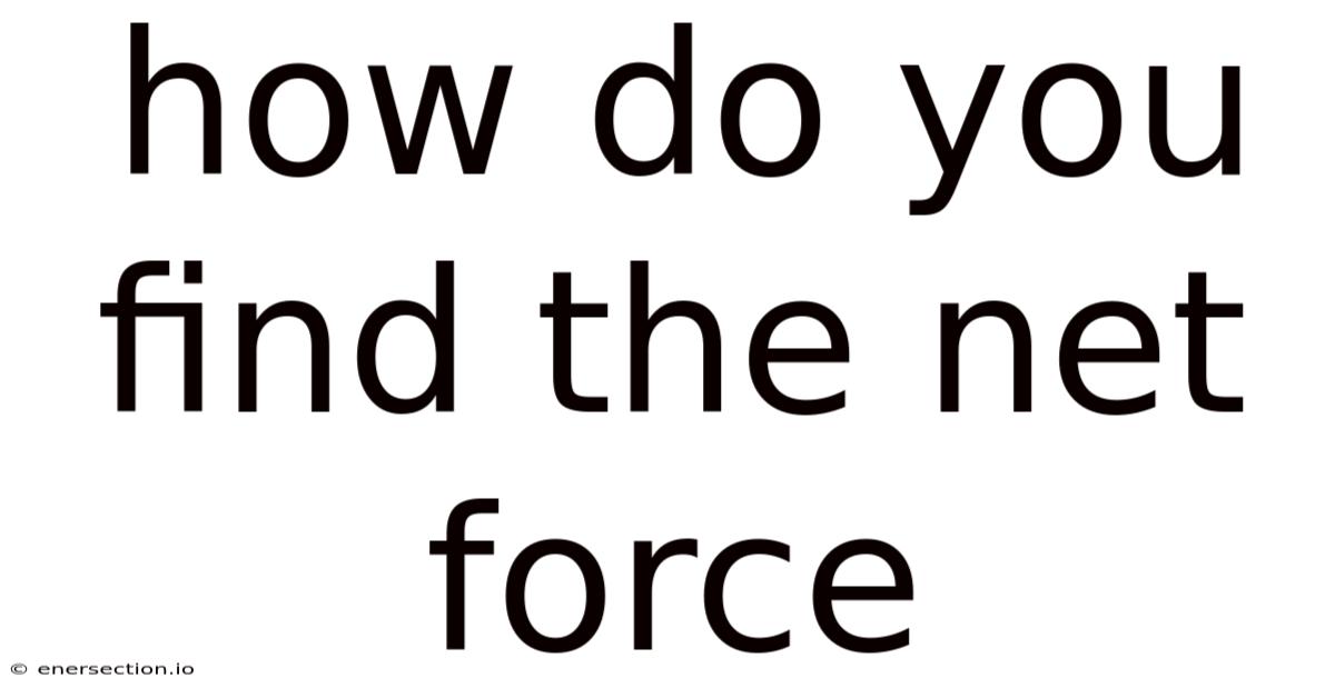 How Do You Find The Net Force