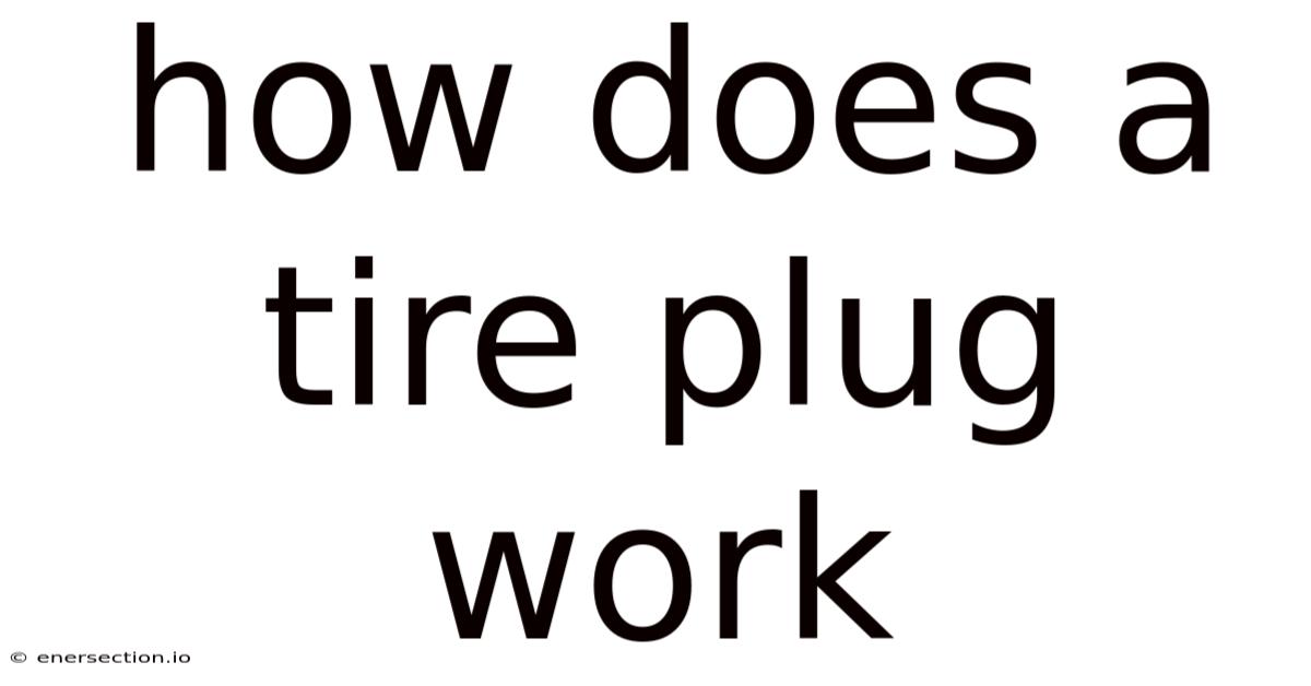 How Does A Tire Plug Work
