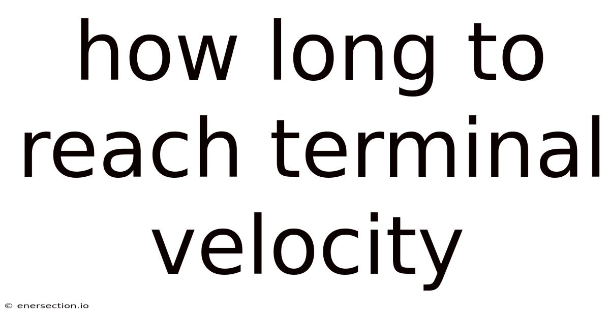 How Long To Reach Terminal Velocity