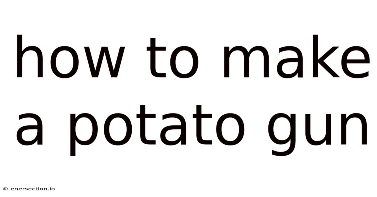 How To Make A Potato Gun