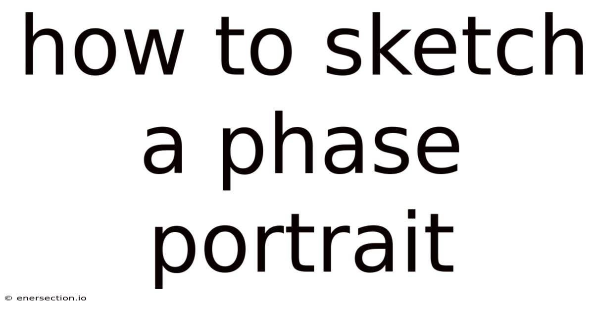 How To Sketch A Phase Portrait