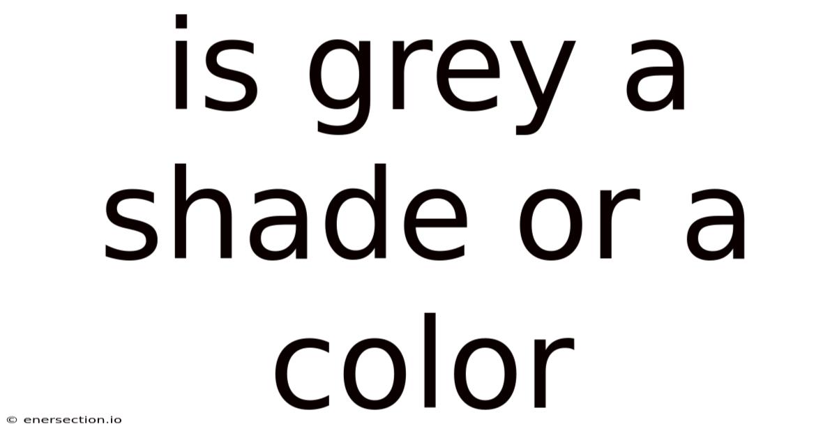 Is Grey A Shade Or A Color