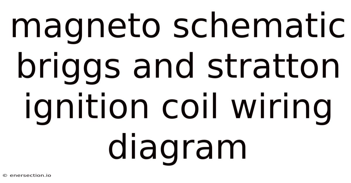 Magneto Schematic Briggs And Stratton Ignition Coil Wiring Diagram