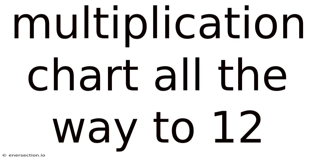 Multiplication Chart All The Way To 12