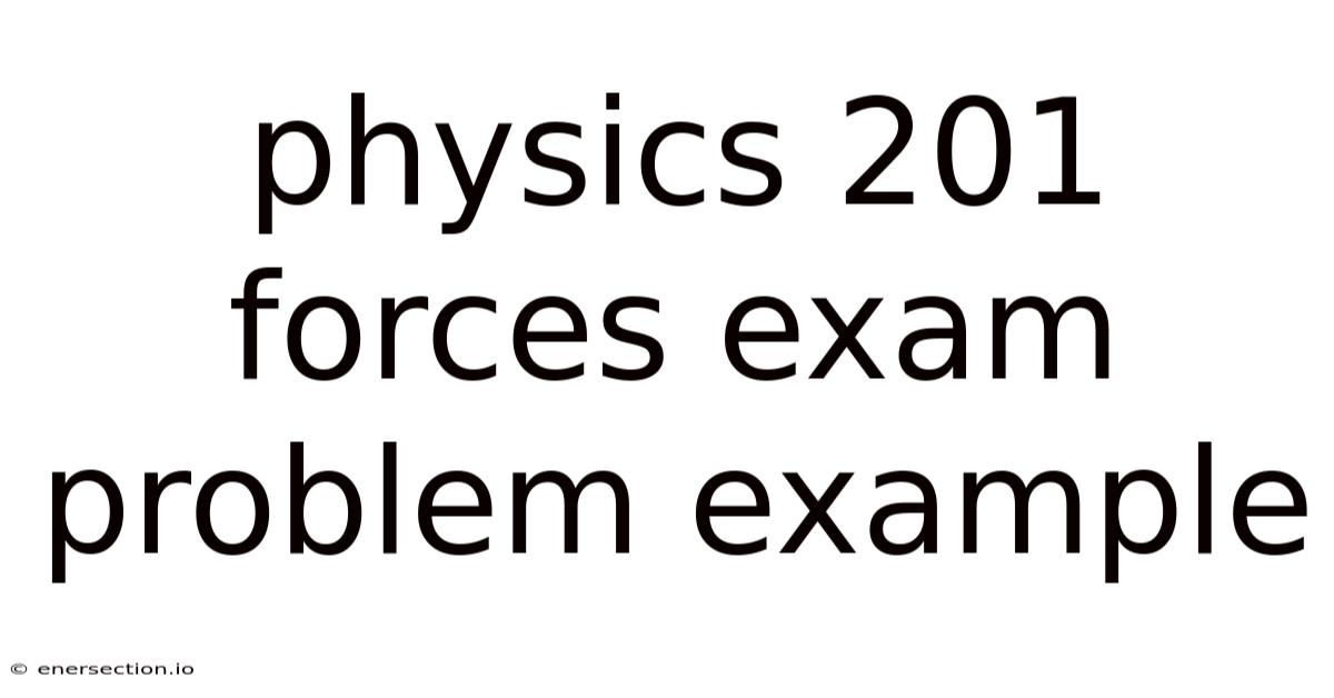 Physics 201 Forces Exam Problem Example