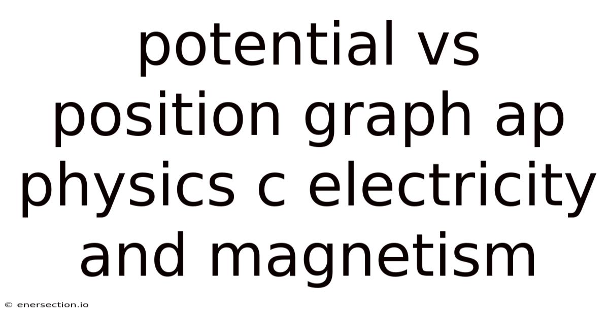 Potential Vs Position Graph Ap Physics C Electricity And Magnetism