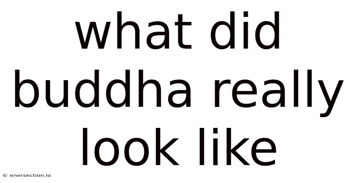 What Did Buddha Really Look Like