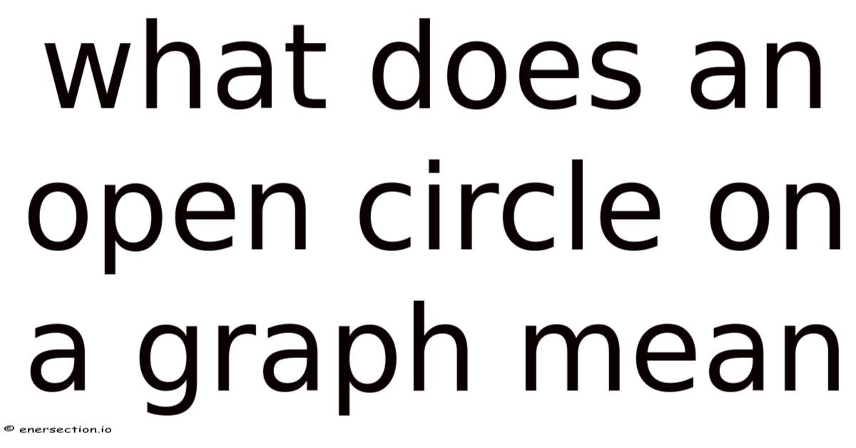 What Does An Open Circle On A Graph Mean