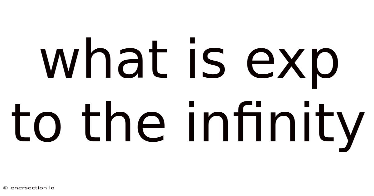 What Is Exp To The Infinity