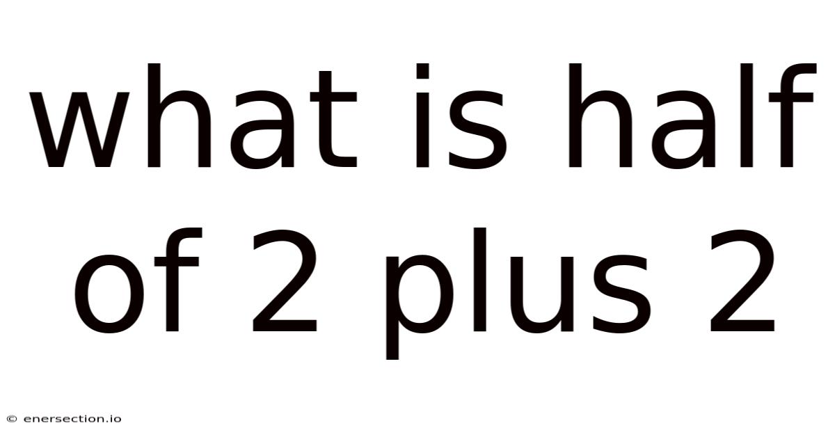 What Is Half Of 2 Plus 2