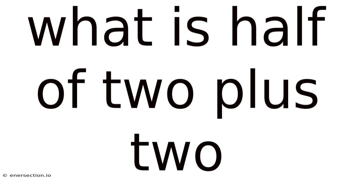 What Is Half Of Two Plus Two