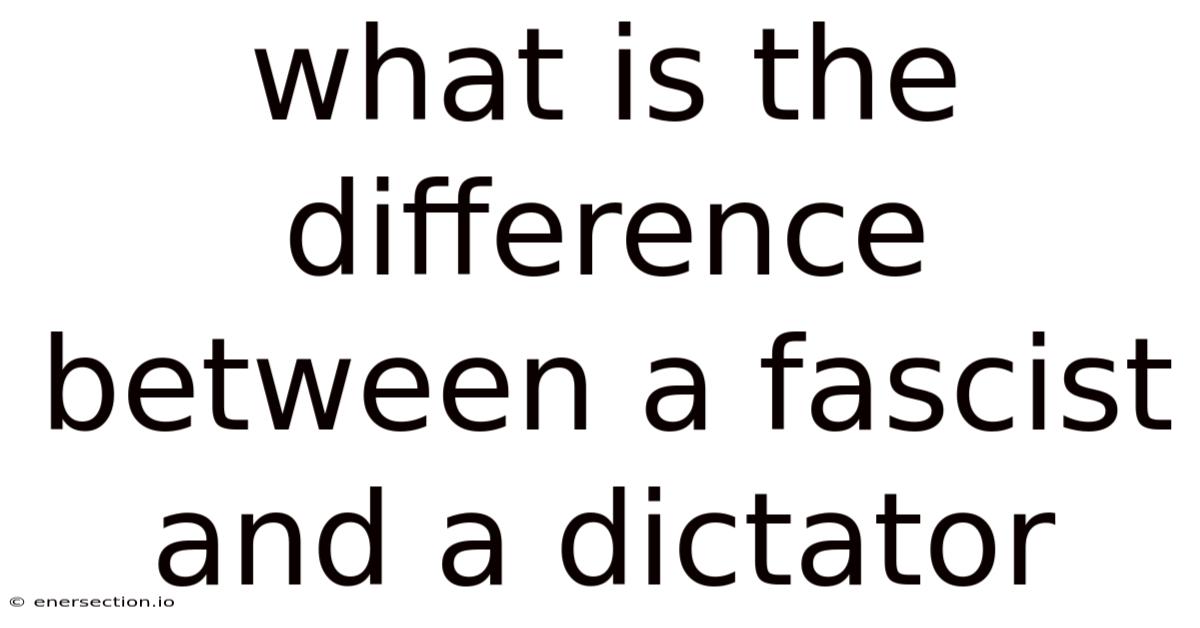 What Is The Difference Between A Fascist And A Dictator