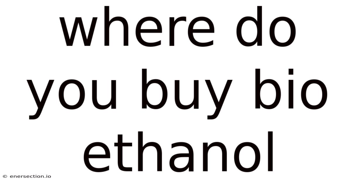Where Do You Buy Bio Ethanol