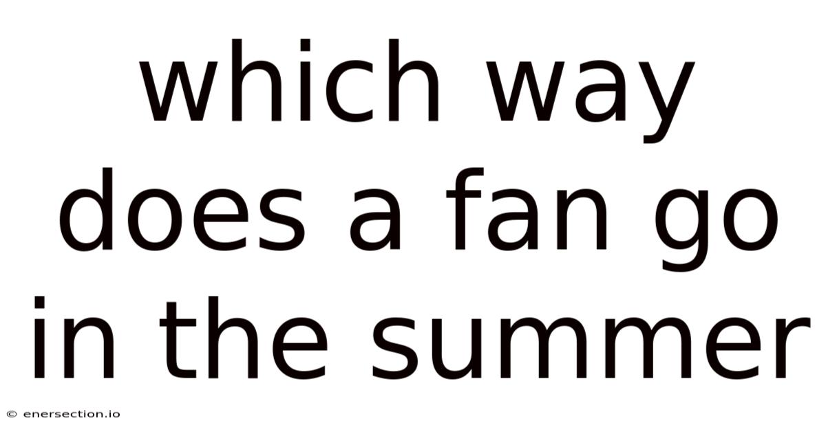 Which Way Does A Fan Go In The Summer