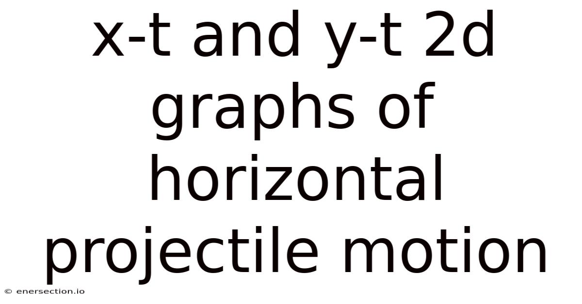X-t And Y-t 2d Graphs Of Horizontal Projectile Motion